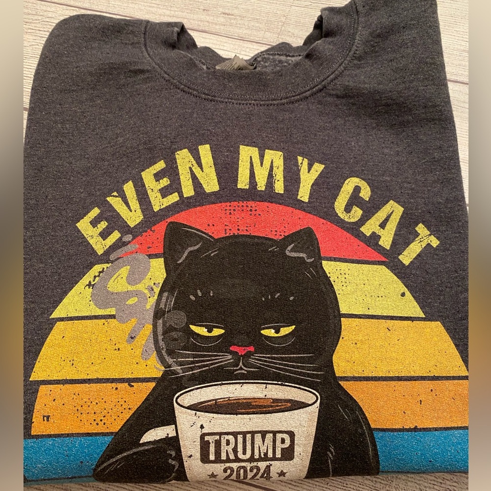 Trump Cat Sweatshirt - Picture 4 of 10